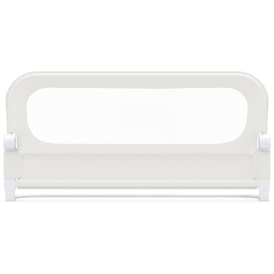 Foldable Bed Rail for Toddlers 120 Long with Removable Cover-White