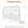 Foldable Bed Rail for Toddlers 120 Long with Removable Cover-White