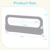 Foldable Bed Rail for Toddlers 148 Long with Removable Cover-Grey