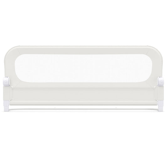 Foldable Bed Rail for Toddlers 148 Long with Removable Cover-White