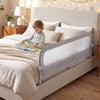 Foldable Bed Rail for Toddlers 178 Long with Removable Cover-Grey