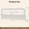 Foldable Bed Rail for Toddlers 178 Long with Removable Cover-White