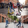 Foldable Kick Scooter with 2 Light-up Wheels and Rear Brake-Red