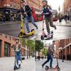 Foldable Kick Scooter with 2 Light-up Wheels and Rear Brake-Yellow
