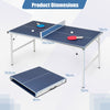 Foldable Ping Pong Table with Net for Indoor Outdoor Use
