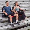 Foldable Stadium Seat 54 CM Wide Bleacher Chairs with Back Support and Padded Cushions-Red