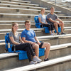 Foldable Stadium Seat Set of 2 with Padded Cushions and Armrest-Blue