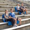 Foldable Stadium Seat with Back Support and Padded Cushions with Armrest-Blue
