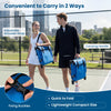 Foldable Stadium Seat with Back Support and Padded Cushions with Armrest-Blue