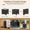 Foldable Utility Cart on 4 Rotate Wheels with Cup Holder-Black