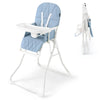 Foldable Baby High Chair with Removable Adjustable Tray-Navy