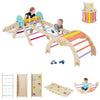 8-in-1 Foldable Climbing Toys with Ramp and Climbing Rope for Toddlers-Colourful