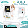 3-in-1 Double-sided Art Easel Foldable Easel for Kids-White