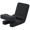 Foldable Lazy Sofa 5-Level Adjustable with Footrest and Tabletop-Black
