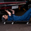 43 Inches Foldable Mechanic Creeper with Padded Headrest and Tool Trays-Black