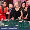 Foldable Poker Table for 8 Players Portable Oval Card Board with Cup Holders-Green