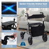 Foldable Rolling Walker with Seat-Black