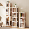 Foldable Rotating Bookshelf 4-Tier Revolving Bookshelf Tower-White