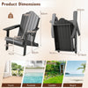 Folding Adirondack Chair Weather Resistant HDPE with High Backrest-Grey