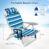 Folding Beach Chair for Adults Lightweight Aluminum Frame with 4-Position Backrest-2 Pack