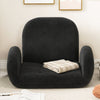 Folding Floor Game Chair with Adjustable Backrest for Adults-Black