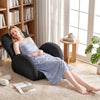 Folding Floor Game Chair with Adjustable Backrest for Adults-Black