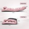 Folding Floor Lazy Sofa Chaise Lounge Sofa with Pillow-Pink
