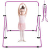Folding Gymnastics Bar for Kids Height Adjustable Horizontal Kip Training Bar-Purple