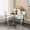 Folding Camping Table with Handle for Indoor Outdoor Use-White