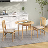 Folding Dining Chairs Set of 2 Upholstered Kitchen Chairs with Padded Seat-Beige