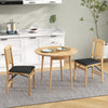 Folding Dining Chairs Set of 2 Upholstered Kitchen Chairs with Padded Seat-Black