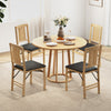 Folding Dining Chairs Set of 2 Upholstered Kitchen Chairs with Padded Seat-Black