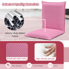 Folding Floor Chair with Reclining Function and 6 Adjustable Positions-Pink