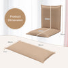 Folding Floor Chair with Reclining Function and 6 Adjustable Positions-Khaki