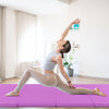 240 x 116 x 5 cm Folding Soft Floor Mat with Carry Handles and Hook & Loop Fasteners-Purple