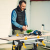 Folding Work Table Portable Workbench with Tiltable Platform-Black