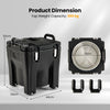 30L Portable Food Warmer with Stainless Steel Barrel for Catering Banquets Parties Camping-Black