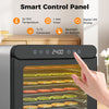 Food Dehydrator with 7 Stainless Steel Trays 1-24H Timer and 30-75℃ Temperature-Silver
