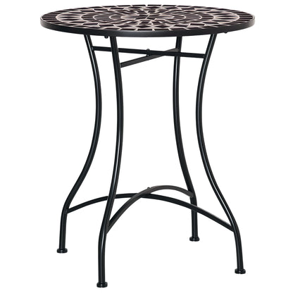 طاولة فناء خارجية من Outsunny Mosaic مقاس 60 سم - أسود