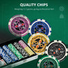 SPORTNOW 500-Piece Poker Chips Set, Poker Set with Mat, Chips, Two Card Decks, Dealer, Five Dices