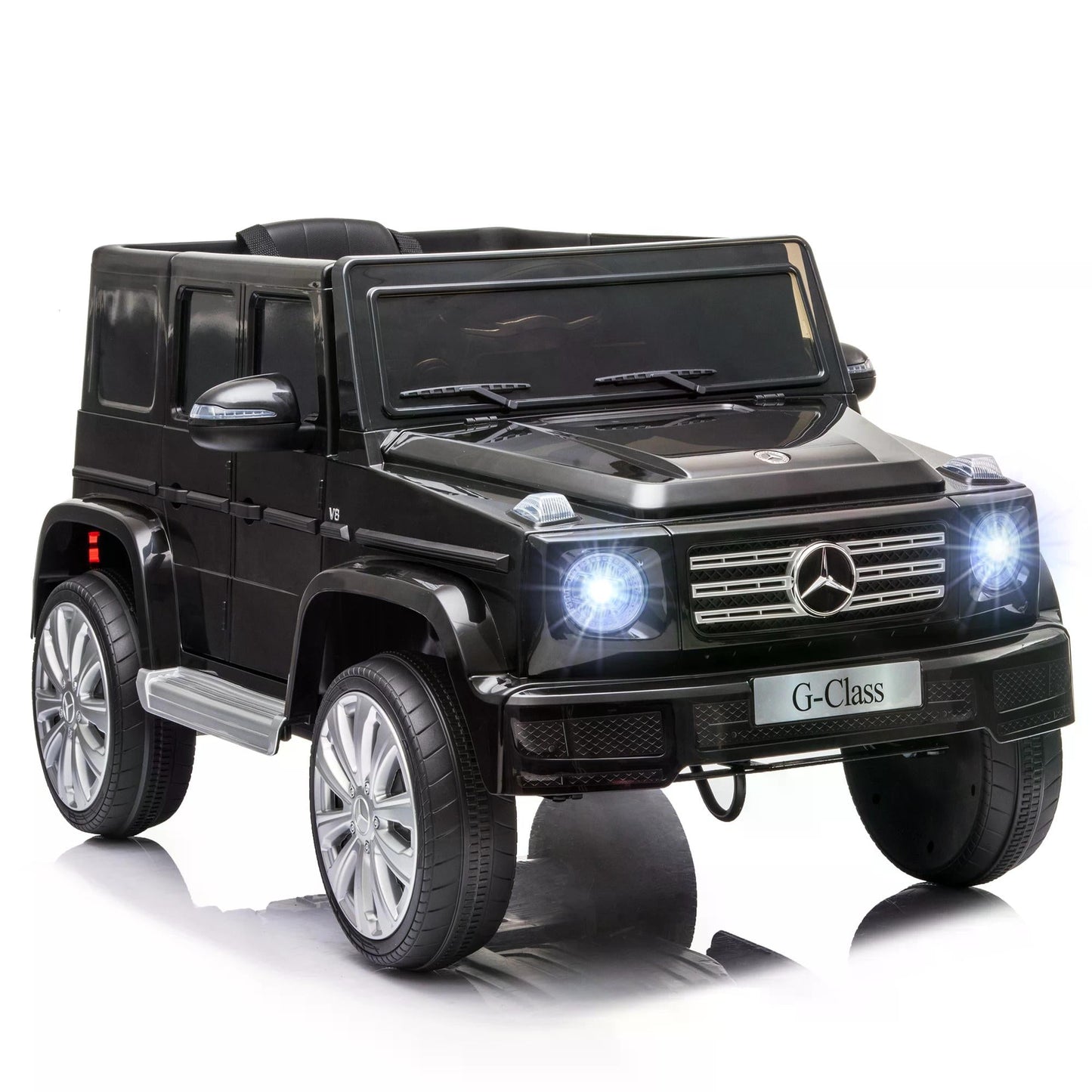 سيارة ركوب كهربائية للأطفال من HOMCOM Mercedes Benz G500 بجهد 12 فولت مع جهاز تحكم عن بعد