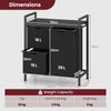 Freestanding Laundry Hamper Laundry Basket with 3 Pull-Out Bags-DarkBlack