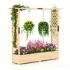 Freestanding Raised Garden Bed Planter Box Planter Box with Trellis-Natural