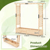 Freestanding Raised Garden Bed Planter Box Planter Box with Trellis-Natural