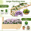 Freestanding Raised Garden Bed Planter Box Planter Box with Trellis-Natural