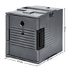 Front-Loading Insulated Food Pan Carrier for 6 Full-Size Pans-Grey