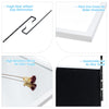 Full Length Wall-Mounted Mirror with Height Adjusting Hooks-White