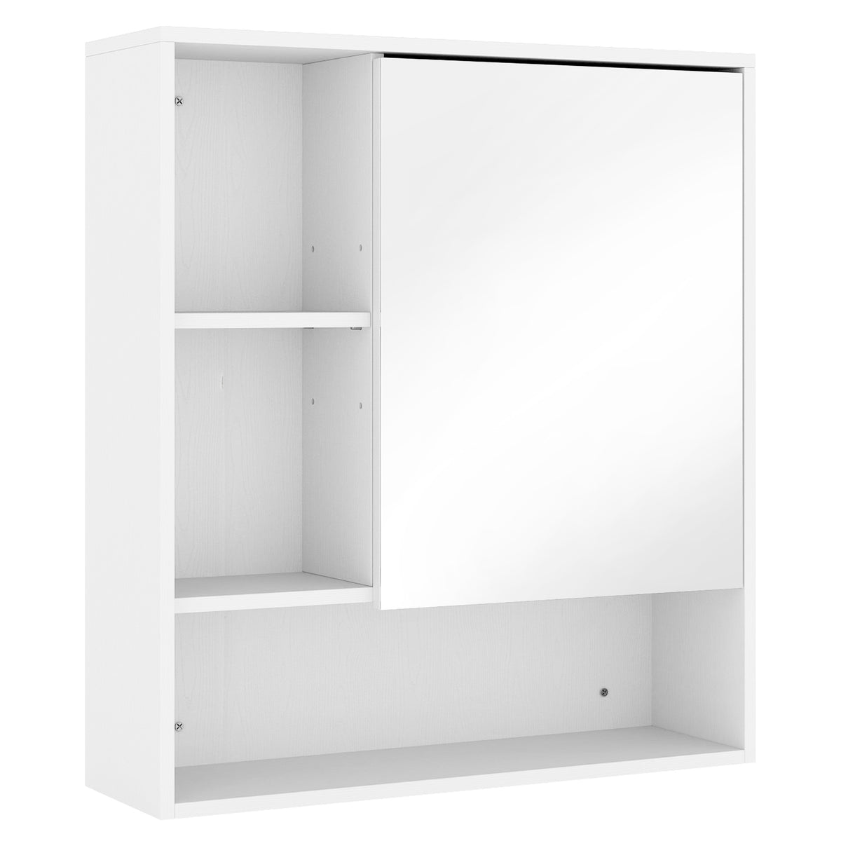 HOMCOM Bathroom Mirror Cabinet in White
