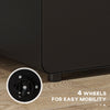 Vinsetto Lockable File Cabinet with 3 Drawers, Vertical Office Drawer for A4, Letter, Legal Size, Anti-tilt Design, Pre-Assembled Body, Black