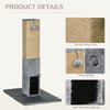 PawHut Cat Tree Scratching Post for Indoor Cats 79cm Jute Scratcher Climber w/ Carpet Base Dangling Toy √¢‚Ç¨‚Äú Grey